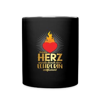 Amoureux du professeur mon cœur Chers enseignants, chers enseignants - Mug uni - noir - Devant