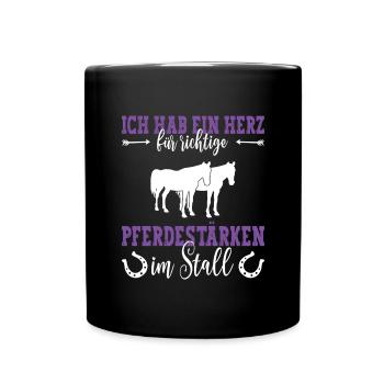 Pferdespruch Shetlandpony - Tasse einfarbig - Schwarz - Vorne