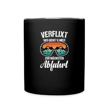 Abfahrt Board Snowboard - Tasse einfarbig - Schwarz - Vorne
