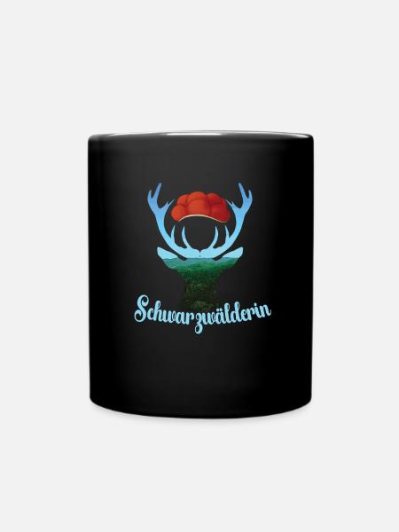 Bollenhut Schwarzwald Schwarzwälderin - Tasse einfarbig - Schwarz