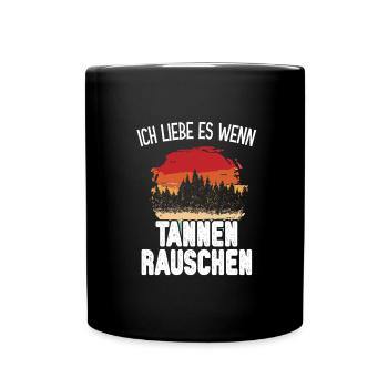Tannen Schwarzwald Schwarzwaldmaidli - Tasse einfarbig - Schwarz - Vorne