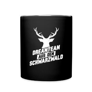 Team aus dem Schwarzwald - Tasse einfarbig - Schwarz - Vorne