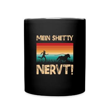 Shetty Nervt Pferdekoppel - Tasse einfarbig - Schwarz - Vorne