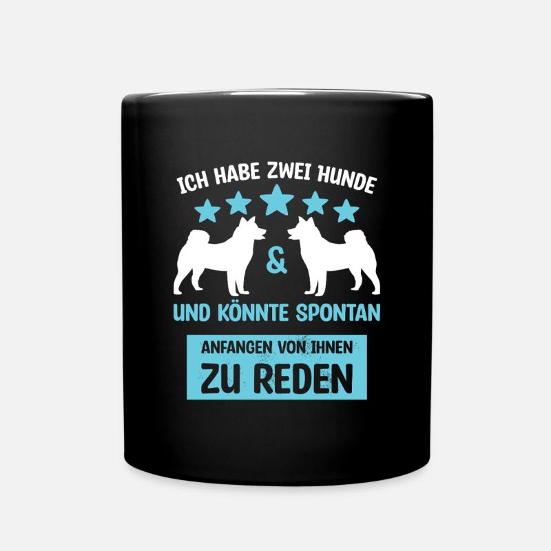Redet von Hunden - Tasse einfarbig - Schwarz