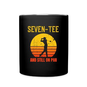 Seven-Tee 70e anniversaire Soixante-dix Golf Rétro - Mug uni - noir - Devant