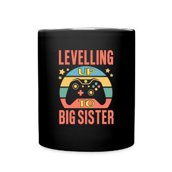 Passez au niveau supérieur à Big Sister Retro Gamer - Mug uni - noir - Devant
