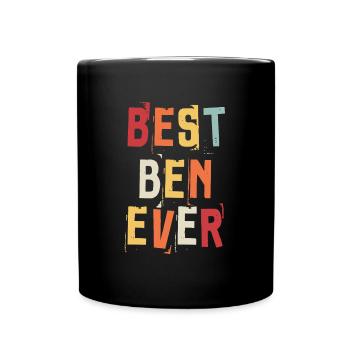 Meilleur Ben Jamais Rétro Prénom Texte Disant - Mug uni - noir - Devant