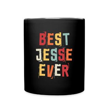 Best Jesse Ever Retro First Name Text Saying - Full Colour Mug - black - Front