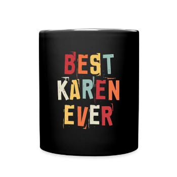 Meilleur Karen Jamais Rétro Prénom Texte Dire - Mug uni - noir - Devant