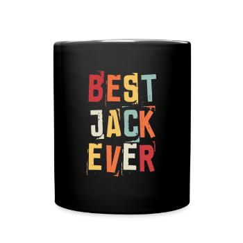 Best Jack Ever Retro First Name Text Saying - Full Colour Mug - black - Front