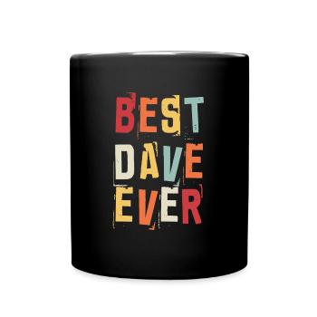 Meilleur Dave Jamais Rétro Prénom Texte Dire - Mug uni - noir - Devant