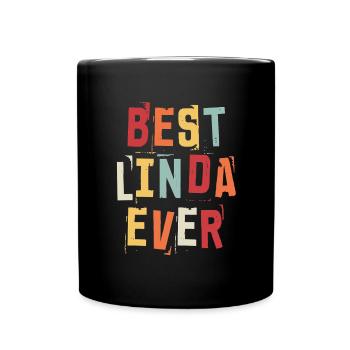 Meilleur Linda jamais rétro Prénom Texte Dire - Mug uni - noir - Devant