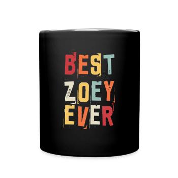 Meilleur Zoey Jamais Rétro Prénom Texte Disant - Mug uni - noir - Devant