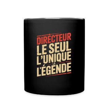 directeur le seul homme humour humoristique drole - Mug uni - noir - Devant