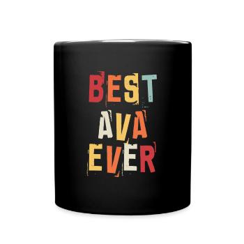 Best Ava Ever Retro First Name Text Saying - Full Colour Mug - black - Front