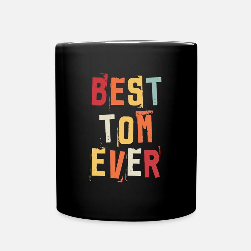 Bester Tom Ever Retro Vorname Text Spruch - Tasse einfarbig - Schwarz