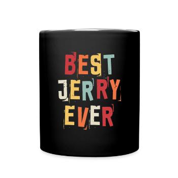 Bester Jerry Ever Retro Vorname Text Spruch - Tasse einfarbig - Schwarz - Vorne