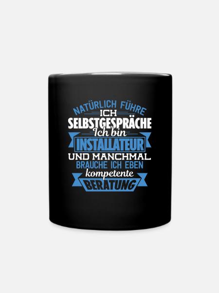INSTALLATEUR - KOMPETENTE BERATUNG - Tasse einfarbig - Schwarz