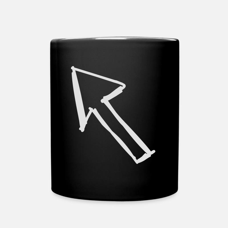Spitziger Pfeil - Tasse einfarbig - Schwarz