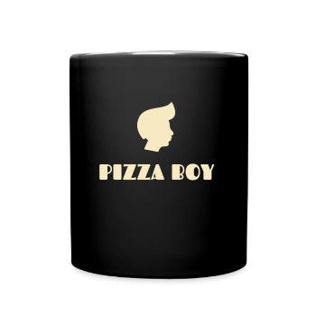 Pizza Boy - Tasse einfarbig - Schwarz - Vorne