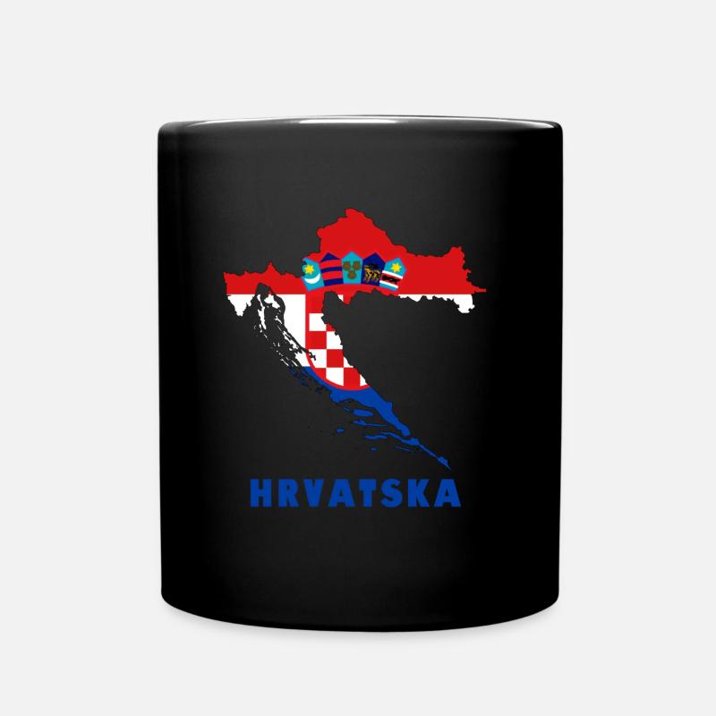 Hrvatska - Tasse einfarbig - Schwarz