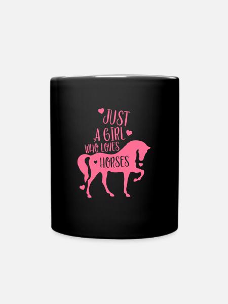 Cheval Cavalier Amoureux des chevaux Gerschenk - Mug uni - noir