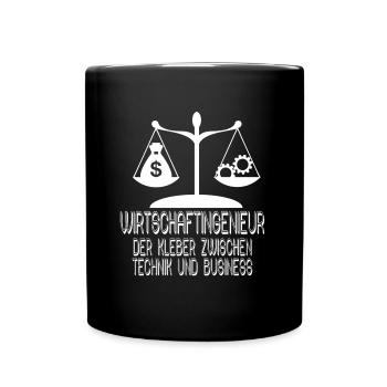 Industrial engineers, the adhesive of industry - Full Colour Mug - black - Front