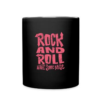 Rock and Roll - Tasse einfarbig - Schwarz - Vorne