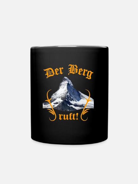 Der Berg ruft! - Tasse einfarbig - Schwarz