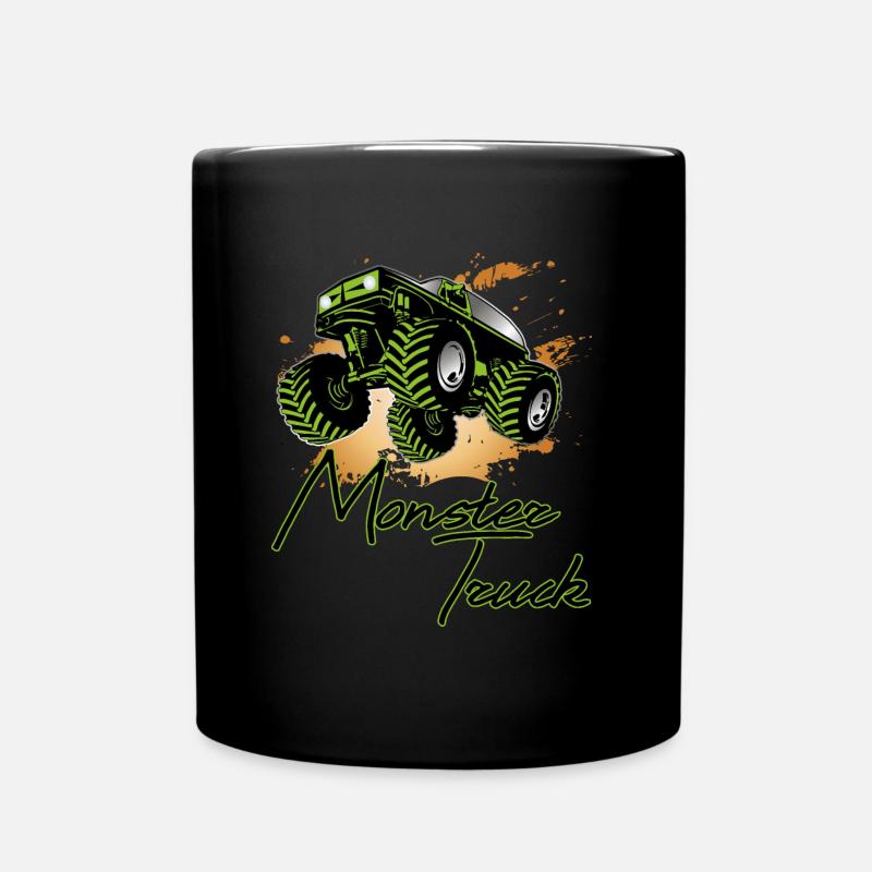 Monstertruck, motor,car,speed - Tasse einfarbig - Schwarz