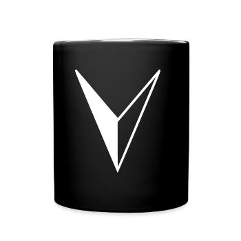 Boussole sud flèche blanc - Mug uni - noir - Devant