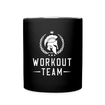 spartaner helm workout team - Tasse einfarbig - Schwarz - Vorne