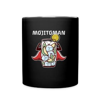 Cocktail Superheld Mojito Limette Gruppe Bar - Tasse einfarbig - Schwarz - Vorne
