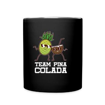 Cocktail Team Pina Colada - Tasse einfarbig - Schwarz - Vorne