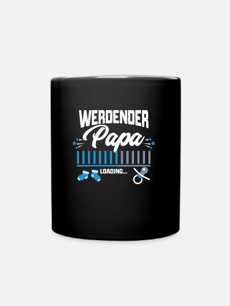 werdender Papa Geburt Sohn Tochter loading - Tasse einfarbig - Schwarz
