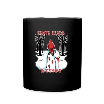 Evil Santa Claus Blood Christmas Forest - Full Colour Mug - black - Front