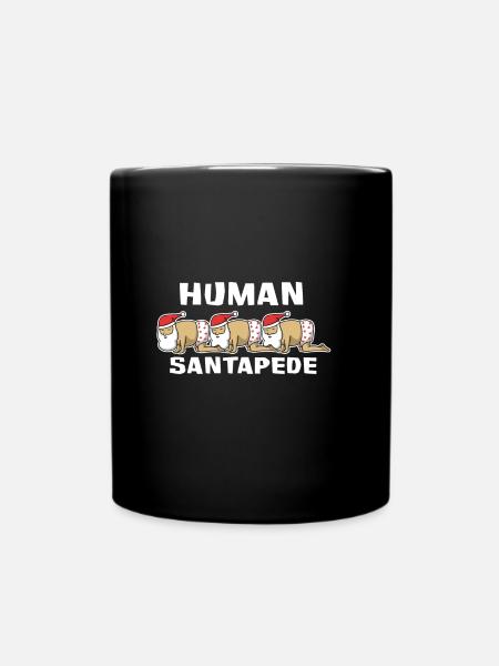 Weihnachtsmann Human Santapede - Tasse einfarbig - Schwarz