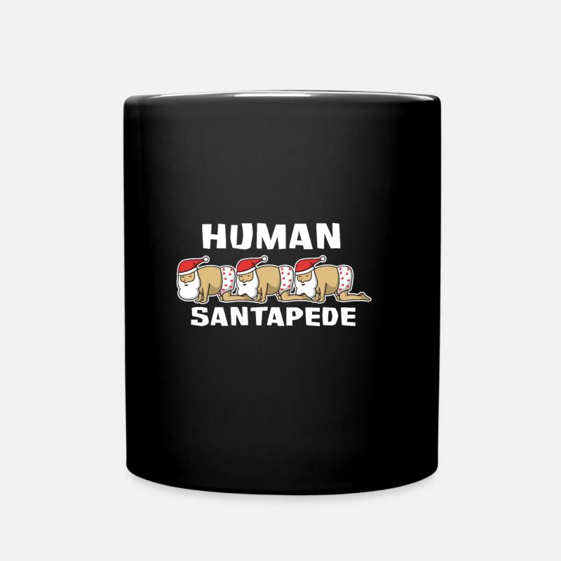 Weihnachtsmann Human Santapede - Tasse einfarbig - Schwarz