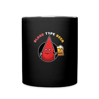 Blood drop blood type beer - Full Colour Mug - black - Front