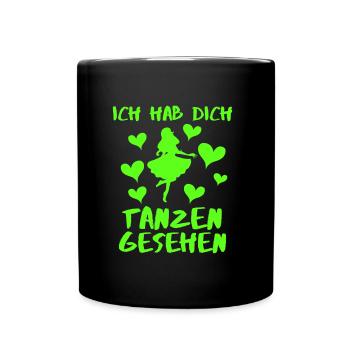 Ich hab dich tanzen gesehen – Magischer Tanzmoment - Tasse einfarbig - Schwarz - Vorne