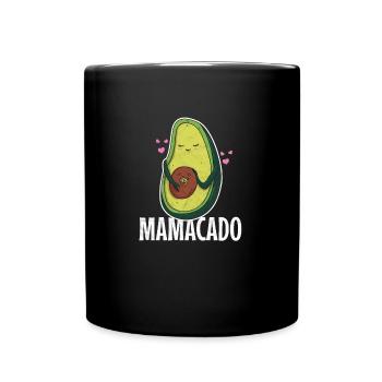 Mamacado – Funny gift for expectant mothers - Full Colour Mug - black - Front