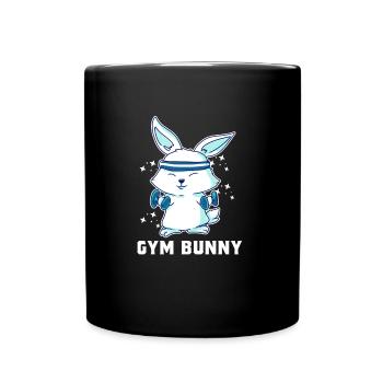 Gym Bunny – Motivateur mignon pour les fans de sport - Mug uni - noir - Devant