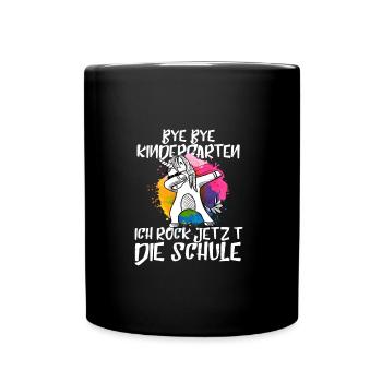 Lustiges Shirt zur Schuleinführung, Einschulung - Tasse einfarbig - Schwarz - Vorne