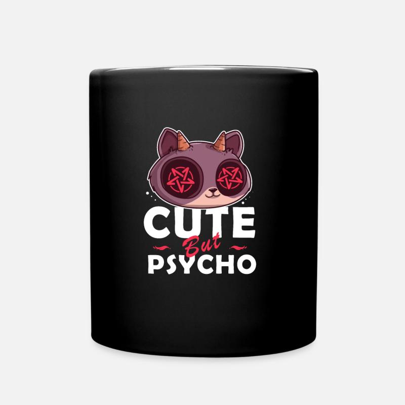 Süß aber gefährlich: Charme mit Psycho-Twist - Tasse einfarbig - Schwarz