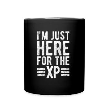 Nur hier fürs XP: Gaming-Level-Up garantiert - Tasse einfarbig - Schwarz - Vorne