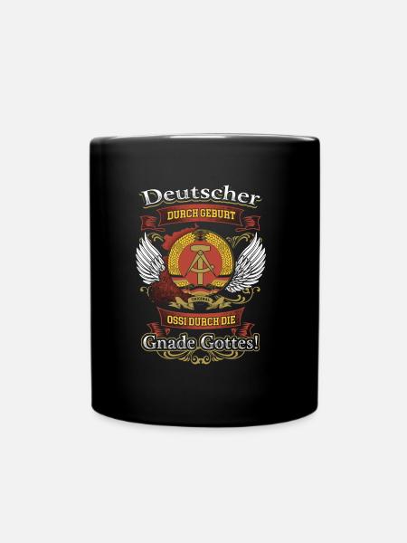 Stolzer Ossi – DDR-Erbe mit Humor und Heimatliebe - Tasse einfarbig - Schwarz