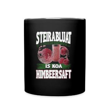 Steirabluat – Kein Himbeersaft sondern echte Power - Tasse einfarbig - Schwarz - Vorne
