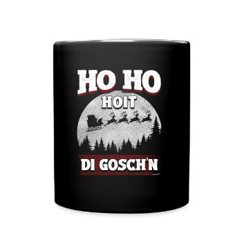 Ho Ho Hoit di Goschn – Funny Christmas design - Full Colour Mug - black - Front