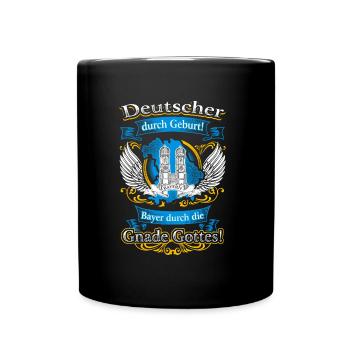 Bayer durch die Gnade Gottes – Stolz auf Tradition - Tasse einfarbig - Schwarz - Vorne