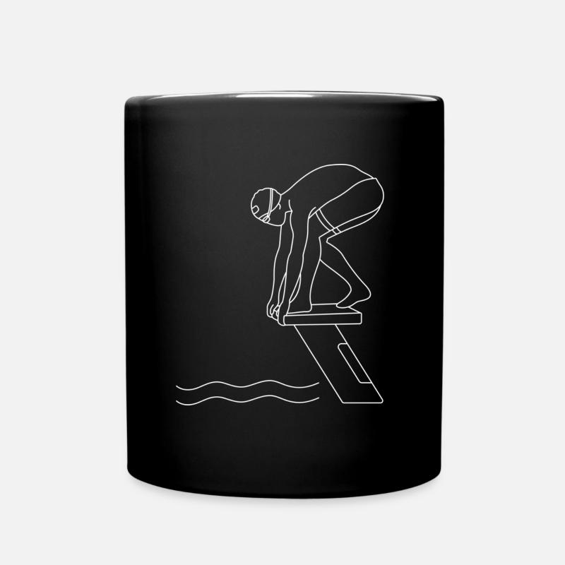 Natation - Mug uni - noir